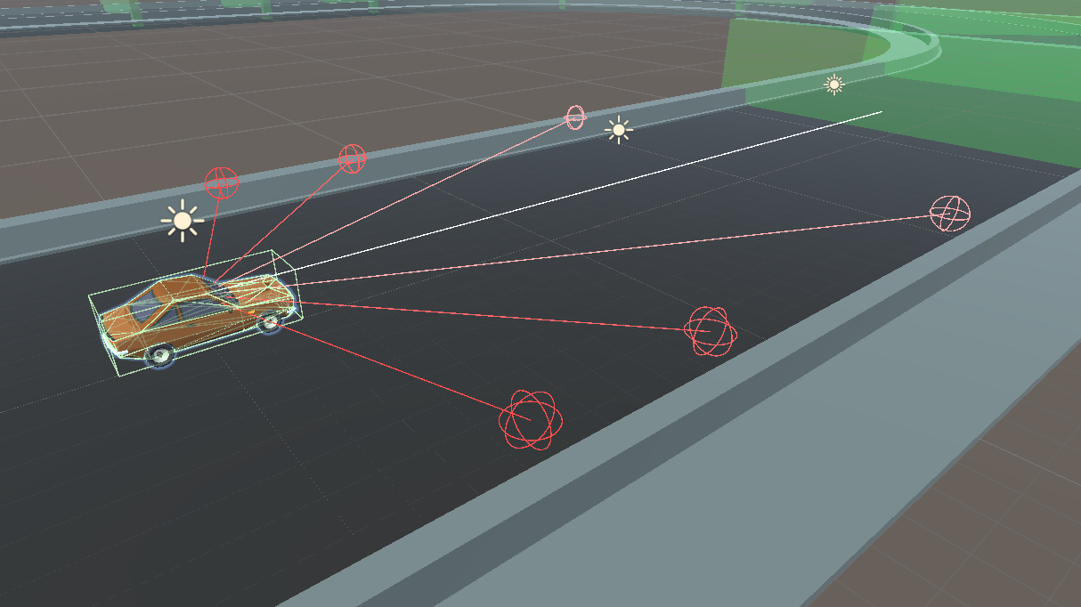 Perception vectors of car ML-Agent